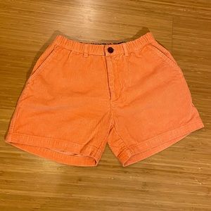 Orange corduroy Chubbies shorts